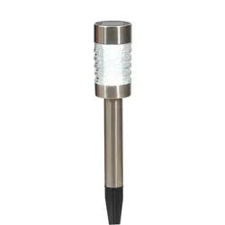 ROOM & RETREAT RR 10.8" Solar Power LED Pathway Lights, Silver