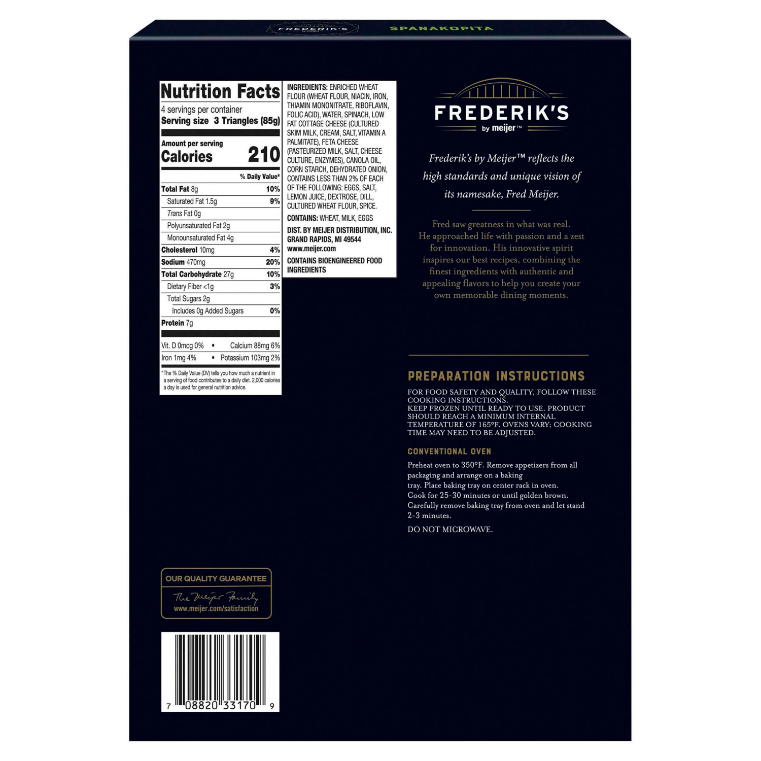 slide 2 of 8, Frederik’s By Meijer Spanakopita, 12 oz