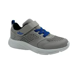 Vively Boy Afton Athletic Shoe, Gray, Size 4