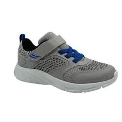 Vively Boy Afton Athletic Shoe, Gray, Size 4