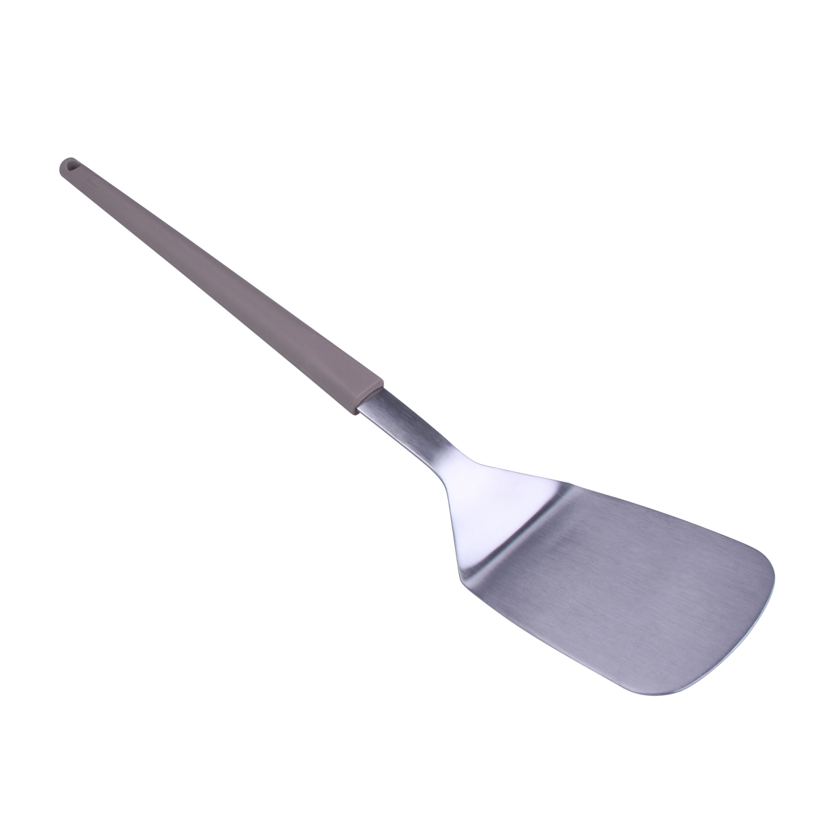 slide 3 of 3, Grand Gourmet Stainless Steel Solid Turner, Soft Touch Handle, 14.29 in