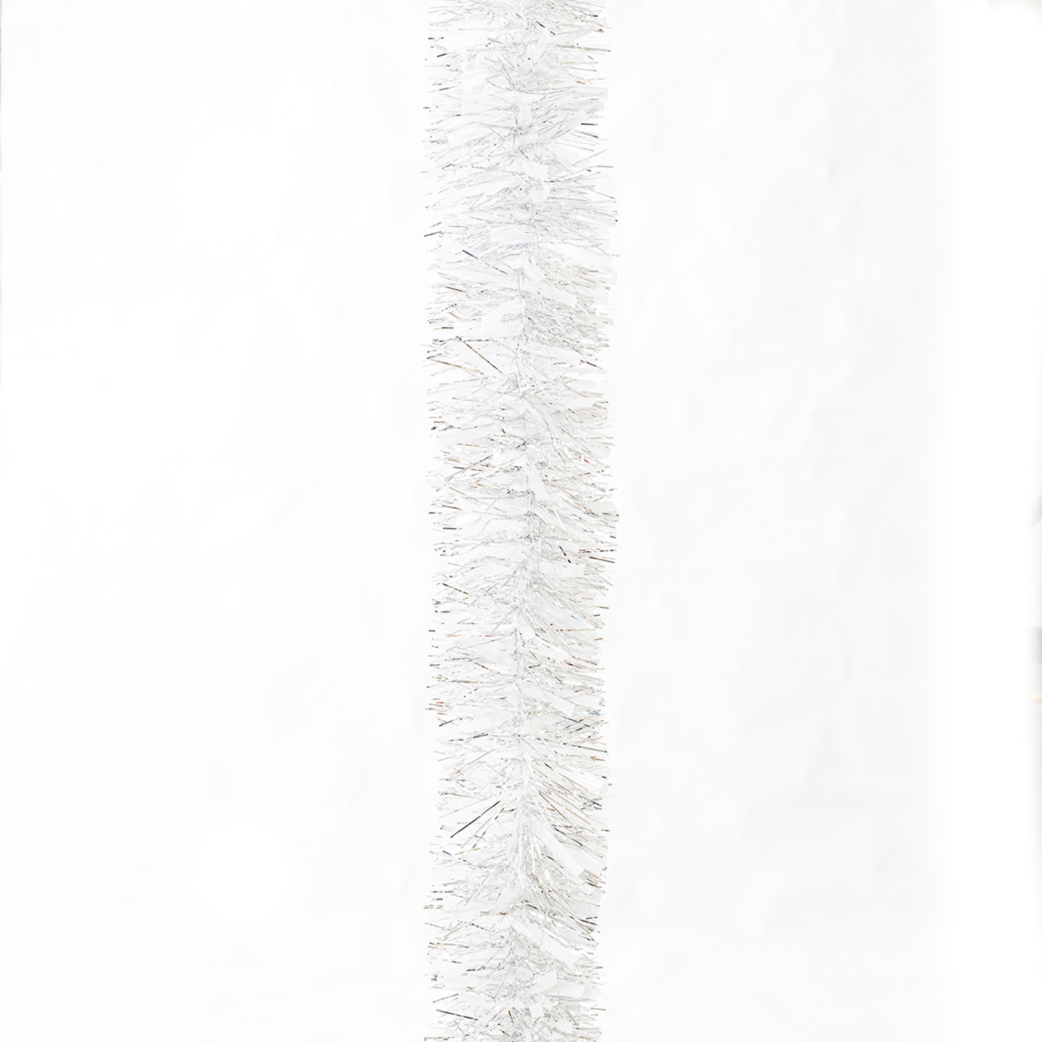 slide 2 of 2, December Home DH Garland Wide Cut White/Silver 10 ft, 10 ft