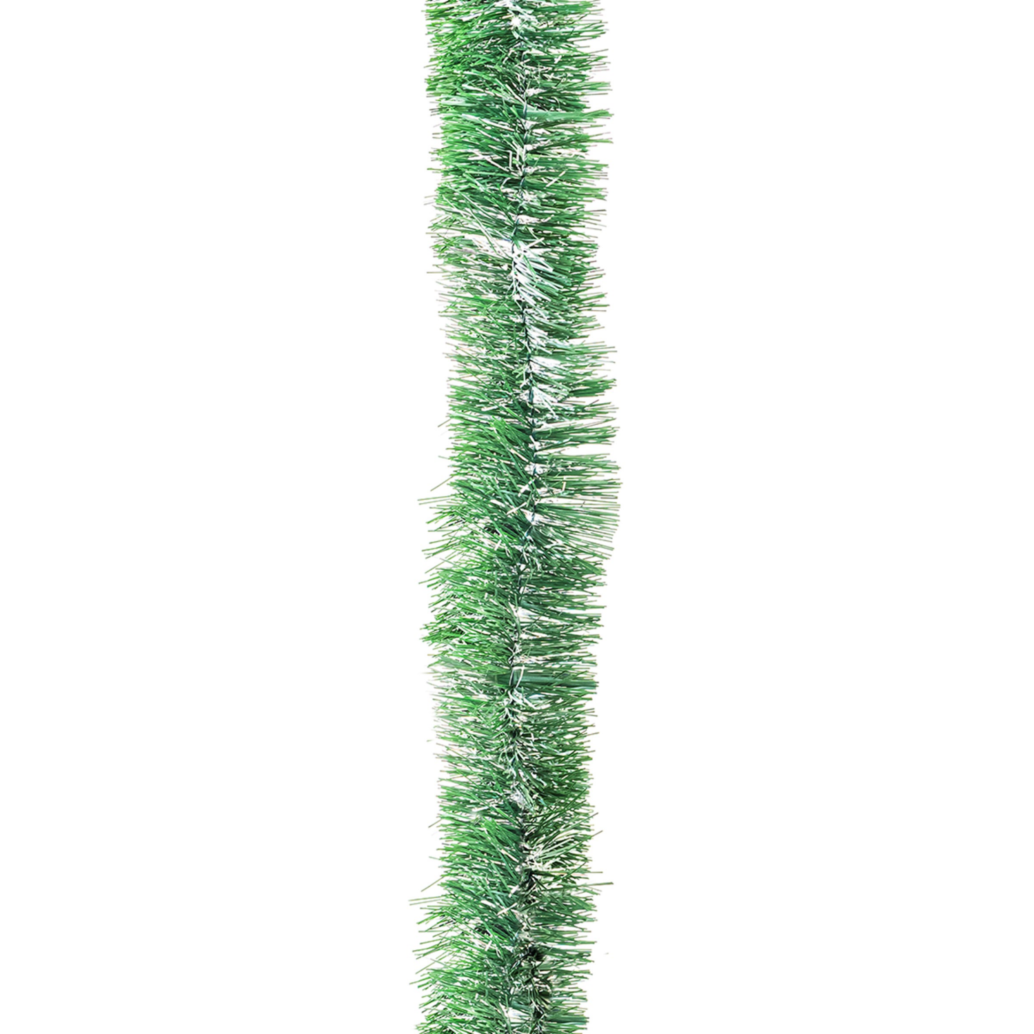 slide 2 of 2, December Home Green Pine/Silver Garland, 18 ft