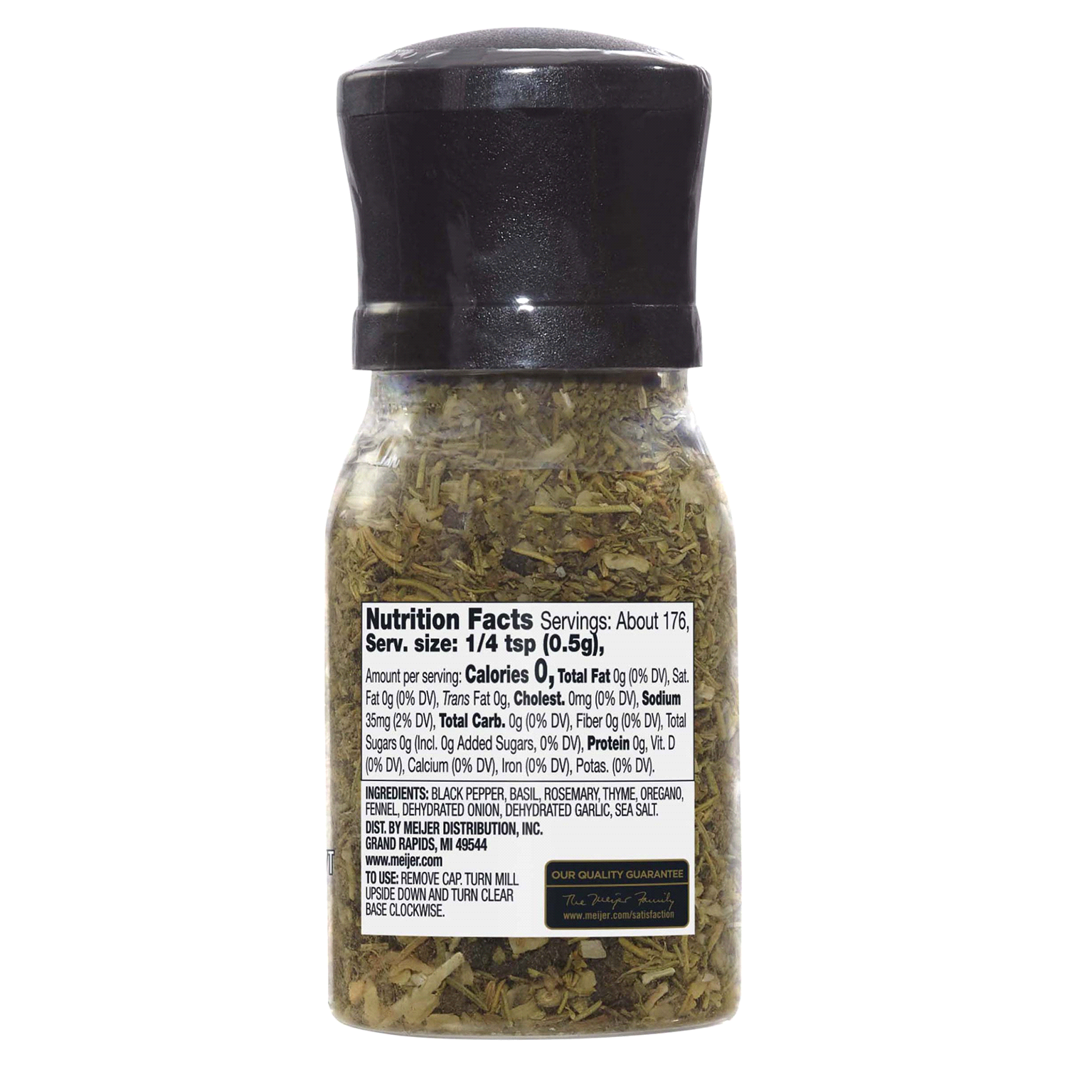slide 3 of 3, FREDERIKS BY MEIJER Frederik's by Meijer Italian Style Herbs & Seasoning Grinder - 3.1 oz, 3.1 oz