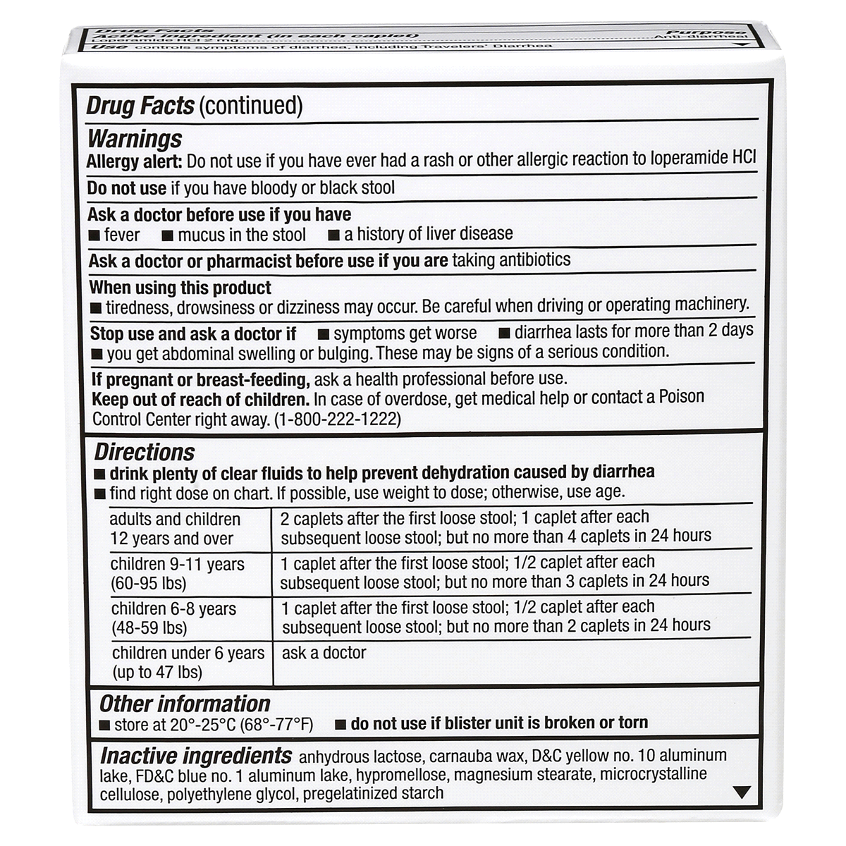 slide 6 of 7, Meijer Loperamide Hydrochloride Tablets, Anti-Diarrheal, 2 mg, 6 ct