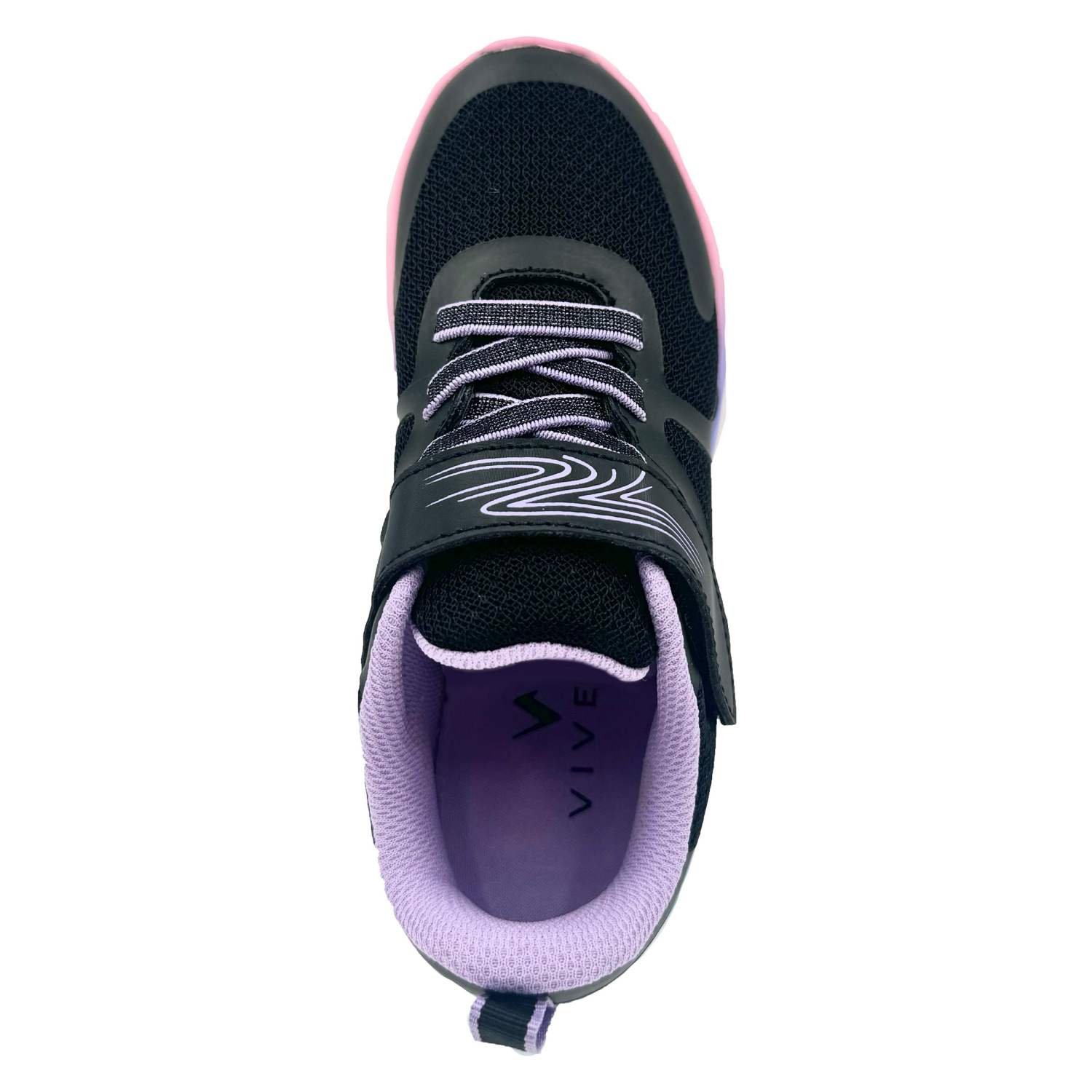 slide 6 of 6, Vively Girl Staci Athletic Shoe, Black, Size 1, Size 1