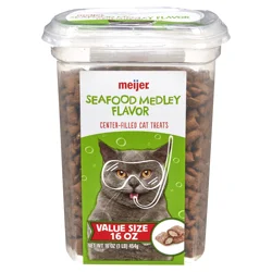 Meijer Seafood Flavor Center-Filled Cat Treats, 16 Oz