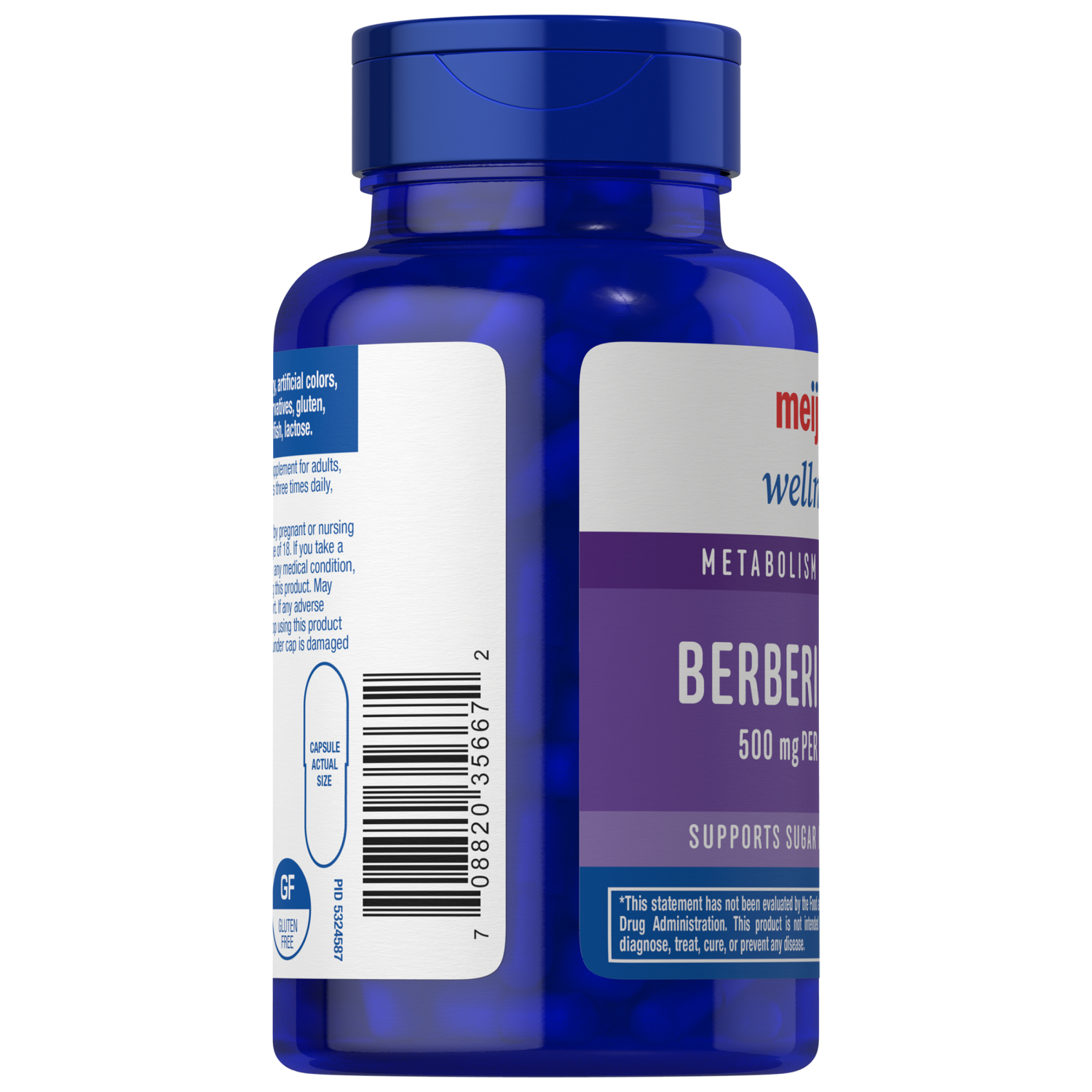 slide 2 of 3, MEIJER WELLNESS Meijer Berberine 500mg 120 Capsules, 500mg, 120 capsules