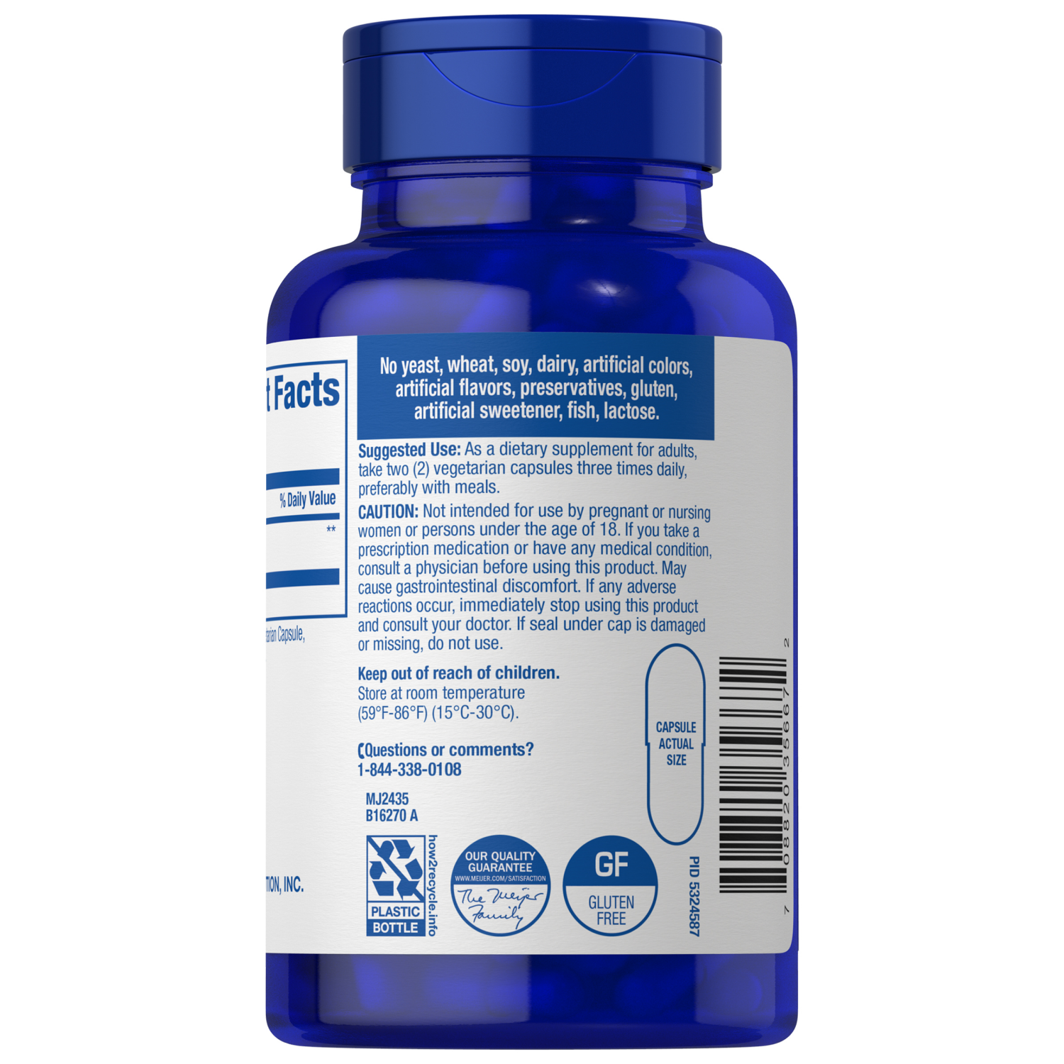 slide 3 of 3, MEIJER WELLNESS Meijer Berberine 500mg 120 Capsules, 500mg, 120 capsules