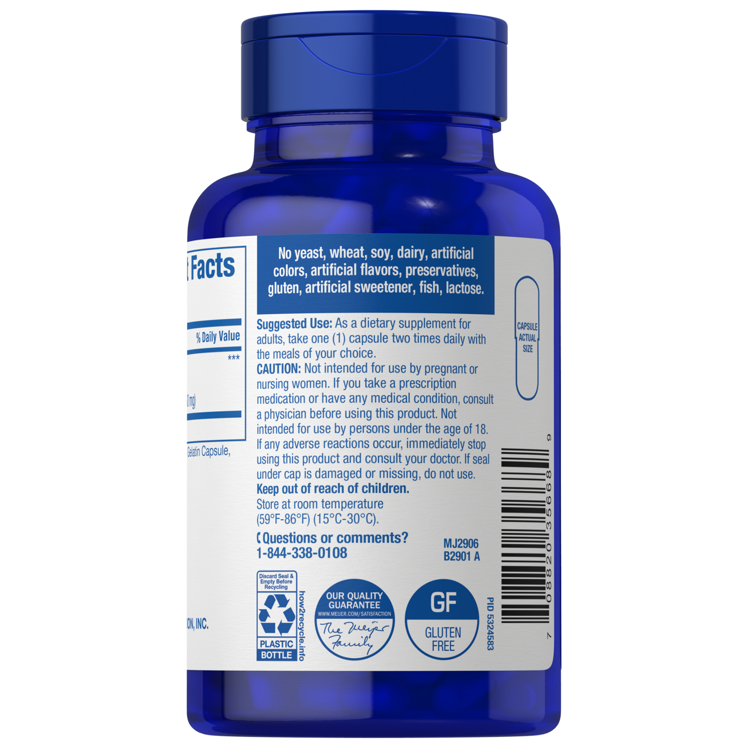 slide 2 of 3, Meijer Wellness Ashwaganda Root 180 Caps, 460 mg