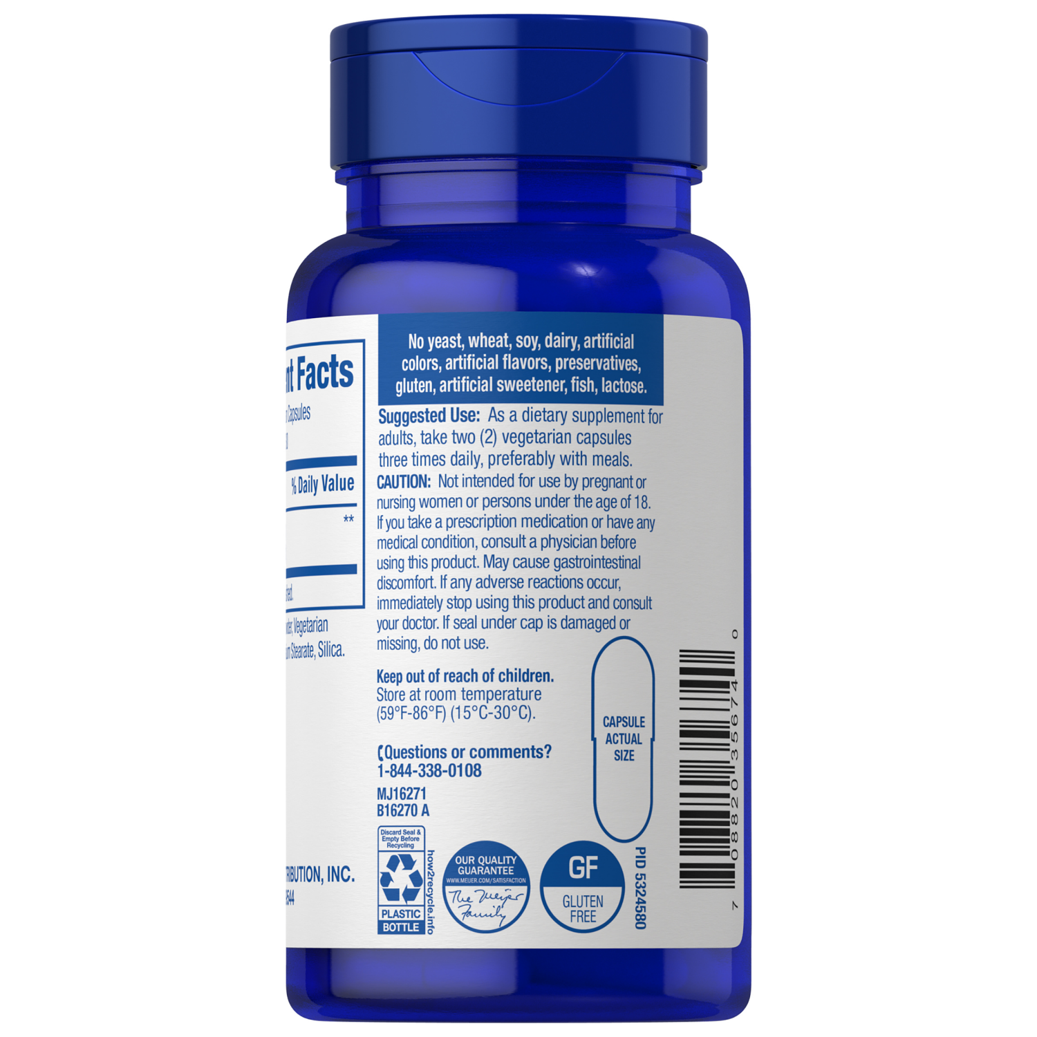 slide 3 of 3, MEIJER WELLNESS Meijer Berberine 250mg 60 Capsules, 60 ct; 250 mg