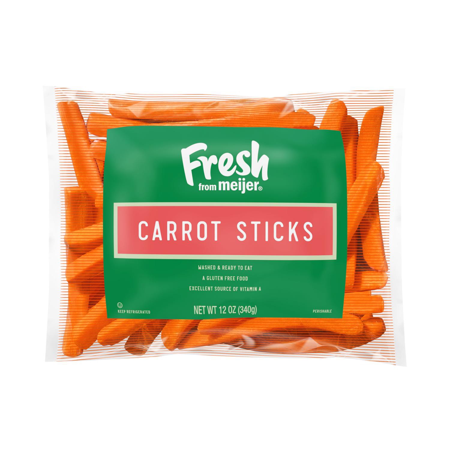 slide 1 of 5, FRESH FROM MEIJER Carrot Sticks, 12 Oz, 12 oz