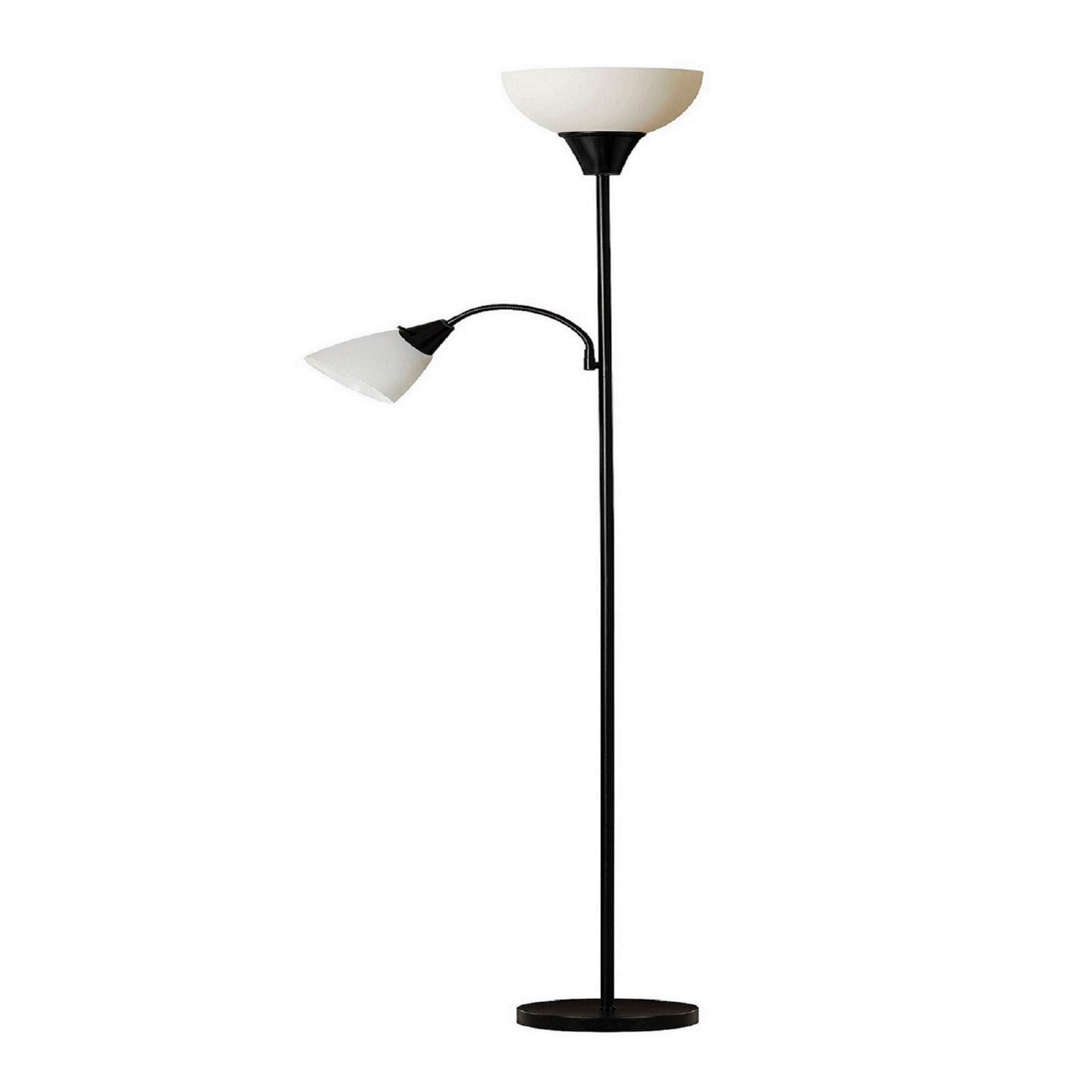 slide 1 of 1, Room & Retreat Floor Lamp, Reading Light, Black, 71 in, 71 in