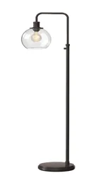 ROOM & RETREAT Rr Glass Globe Floor Lamp Ant Bronze