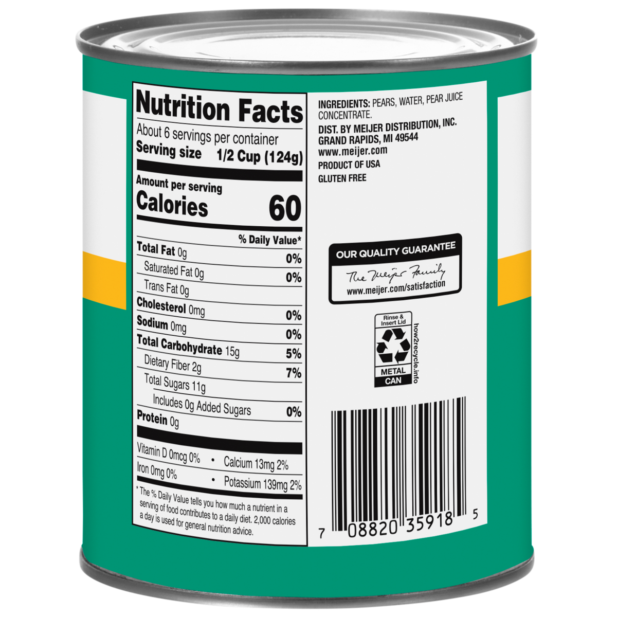 slide 2 of 2, Meijer Sliced Pears, 28 oz