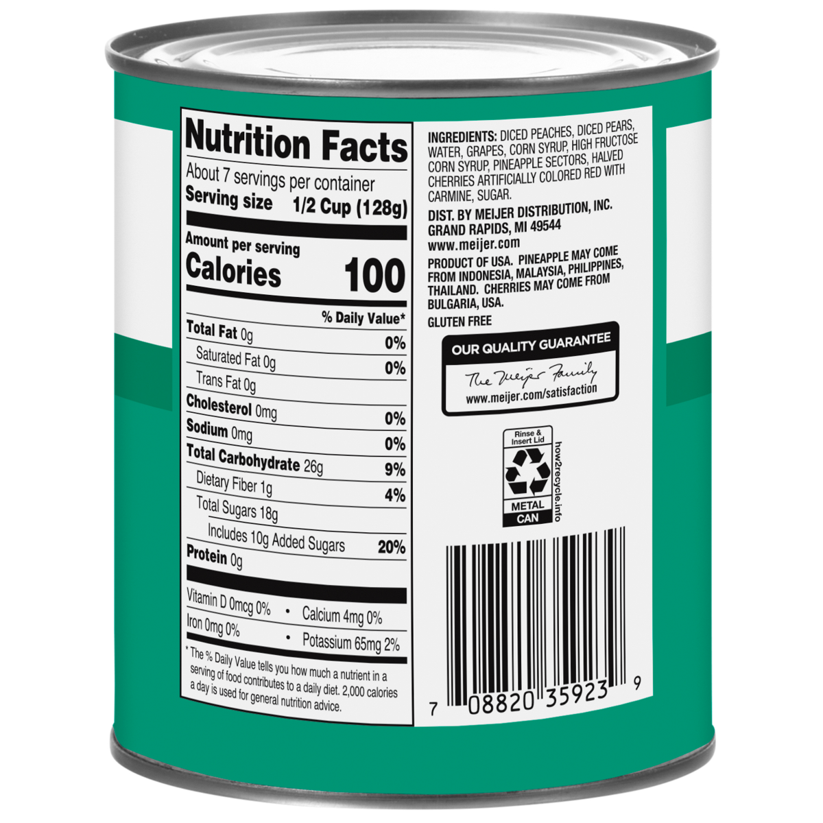 slide 2 of 2, Meijer Fruit Cocktail Heavy Syrup, 30 oz