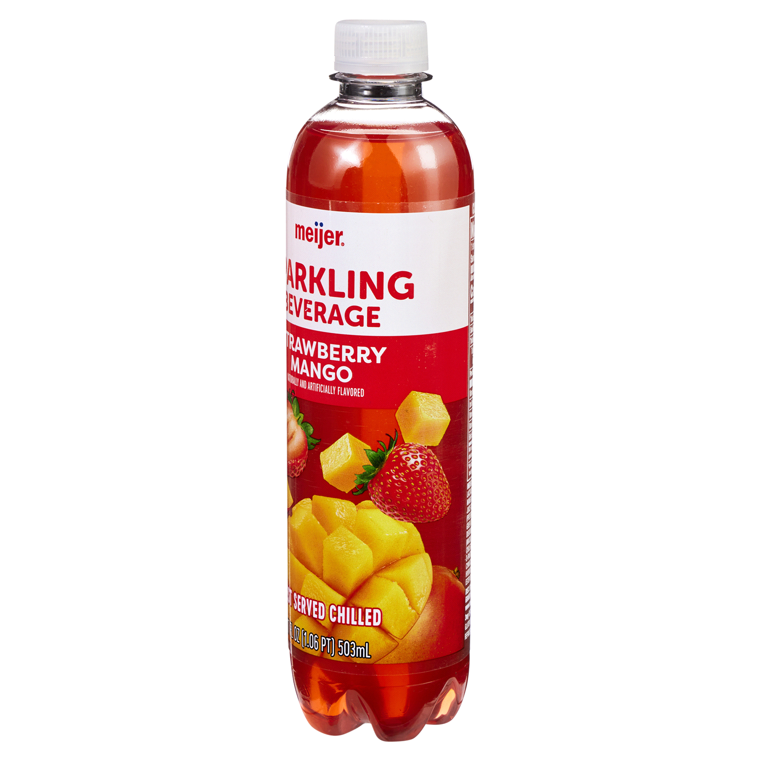 slide 4 of 5, Meijer Strawberry Mango Sparkling Beverage, 17 oz