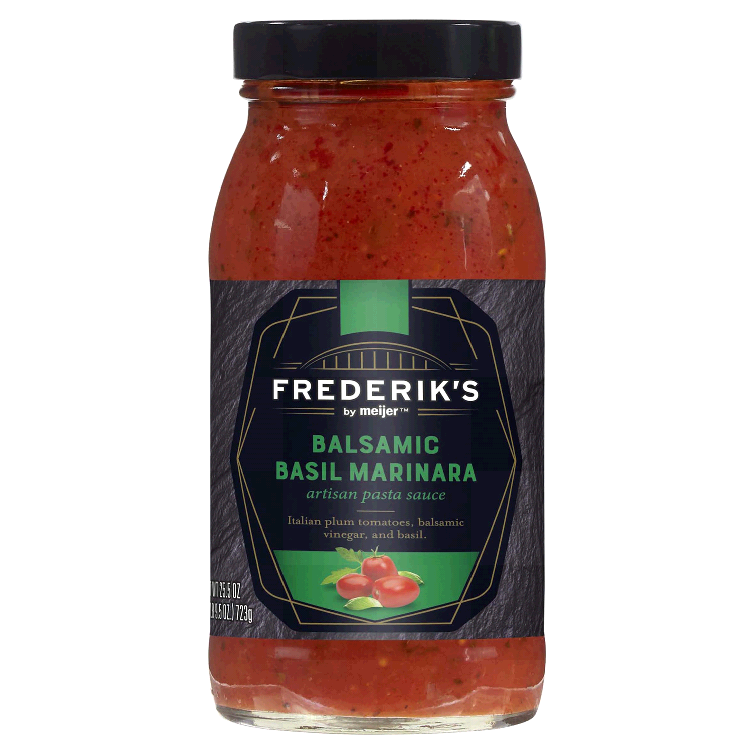 slide 1 of 4, FREDERIKS BY MEIJER Frederik’s by Meijer Balsamic Basil Marinara Artisan Pasta Sauce - 25.25 oz, 25.25 oz