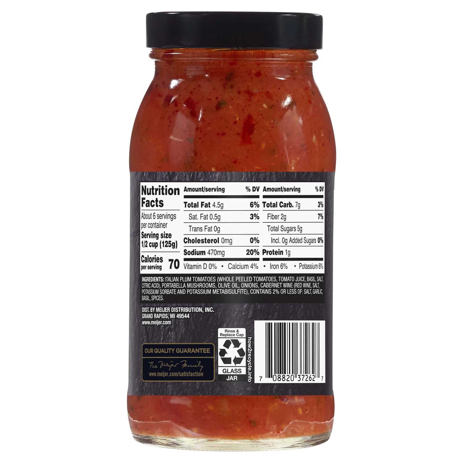 slide 3 of 3, FREDERIKS BY MEIJER Frederik’s by Meijer Mushroom and Cabernet Wine Artisan Pasta Sauce, 25.25 oz