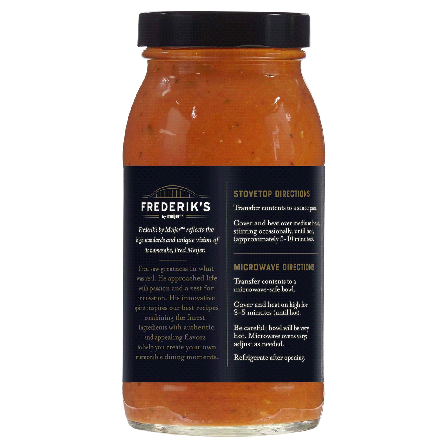 slide 2 of 3, FREDERIKS BY MEIJER Frederik’s by Meijer Arrabbiata Vodka Artisan Pasta Sauce, 25.25 oz