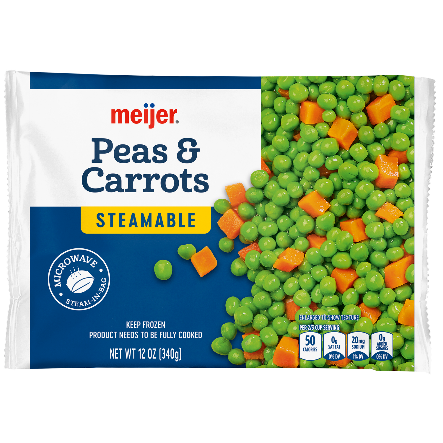 slide 1 of 2, Meijer Steamable Peas and Carrots, 12 oz