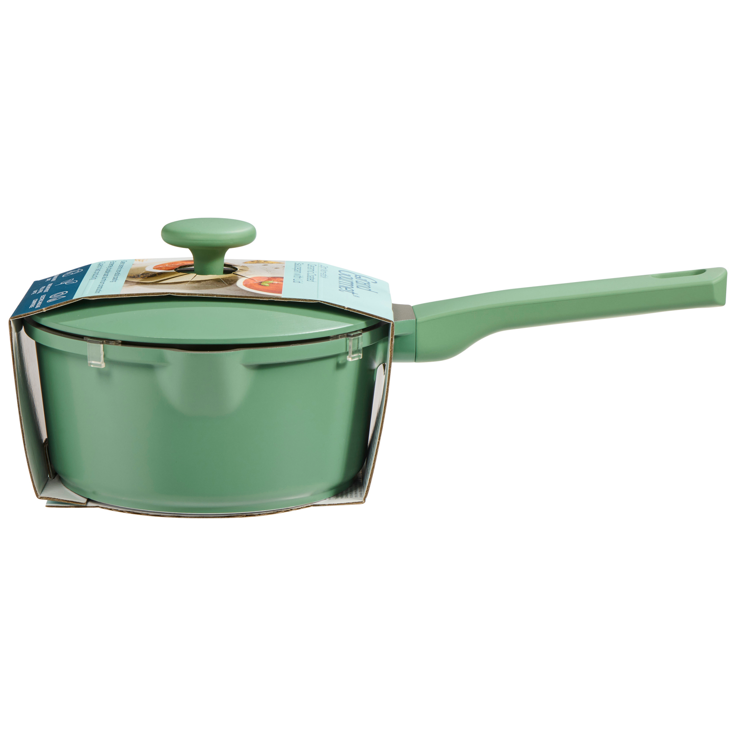 slide 4 of 4, Grand Gourmet GG Ceramic Saucepan W Lid 2Qt Green, 2 qt