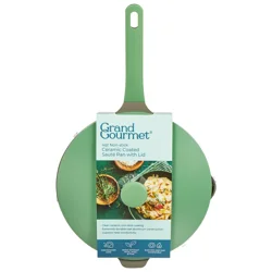 Grand Gourmet Gg Ceramic Saute Pan W Lid 4qt Green