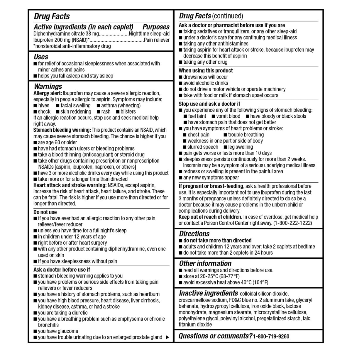 slide 2 of 8, Meijer Ibuprofen PM, Ibuprofen and Diphenhydramine Citrate Tablets /, 40 ct