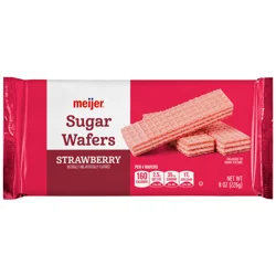 Meijer Strawberry Sugar Wafer Cookies