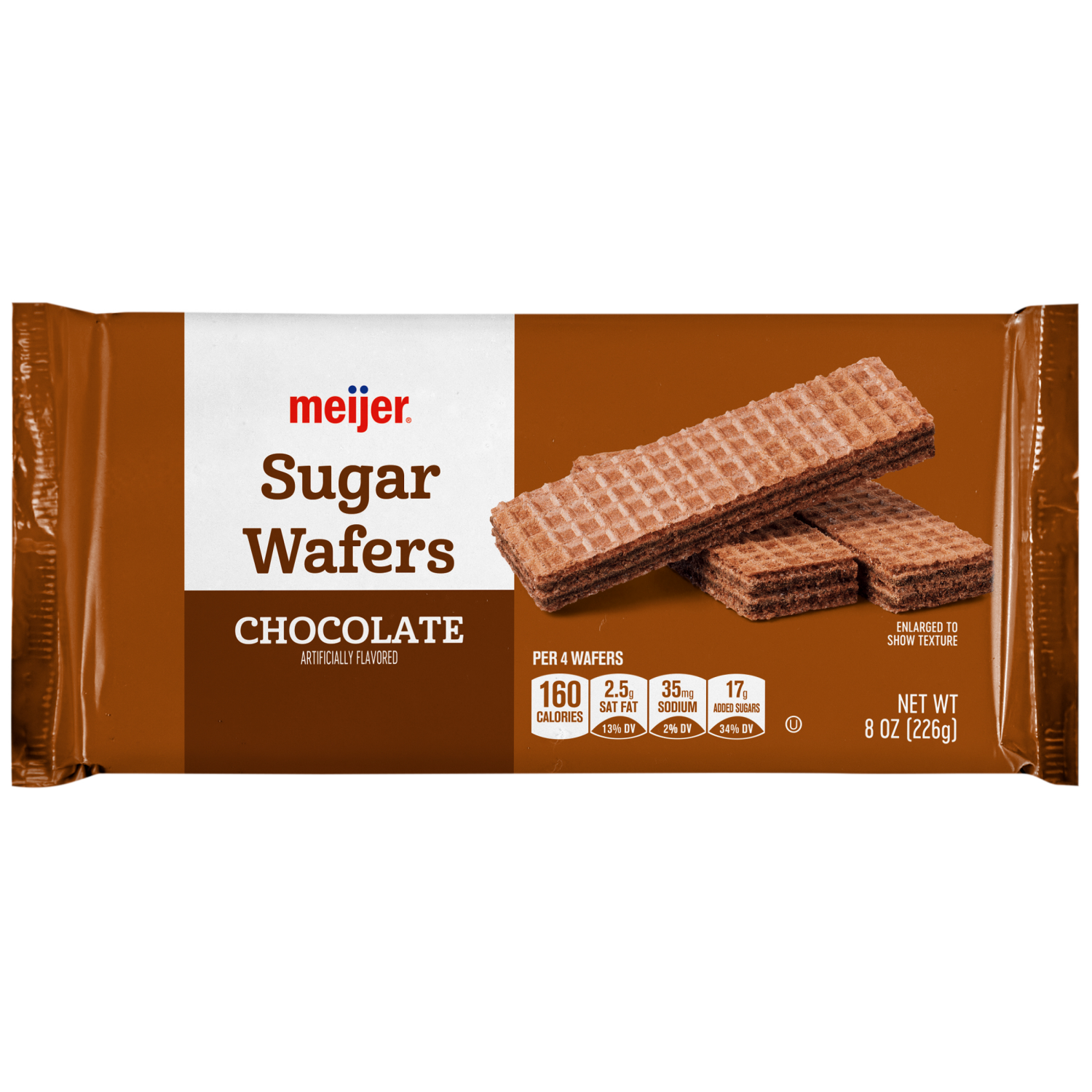 slide 1 of 6, Meijer Chocolate Sugar Wafer Cookies, 8 oz