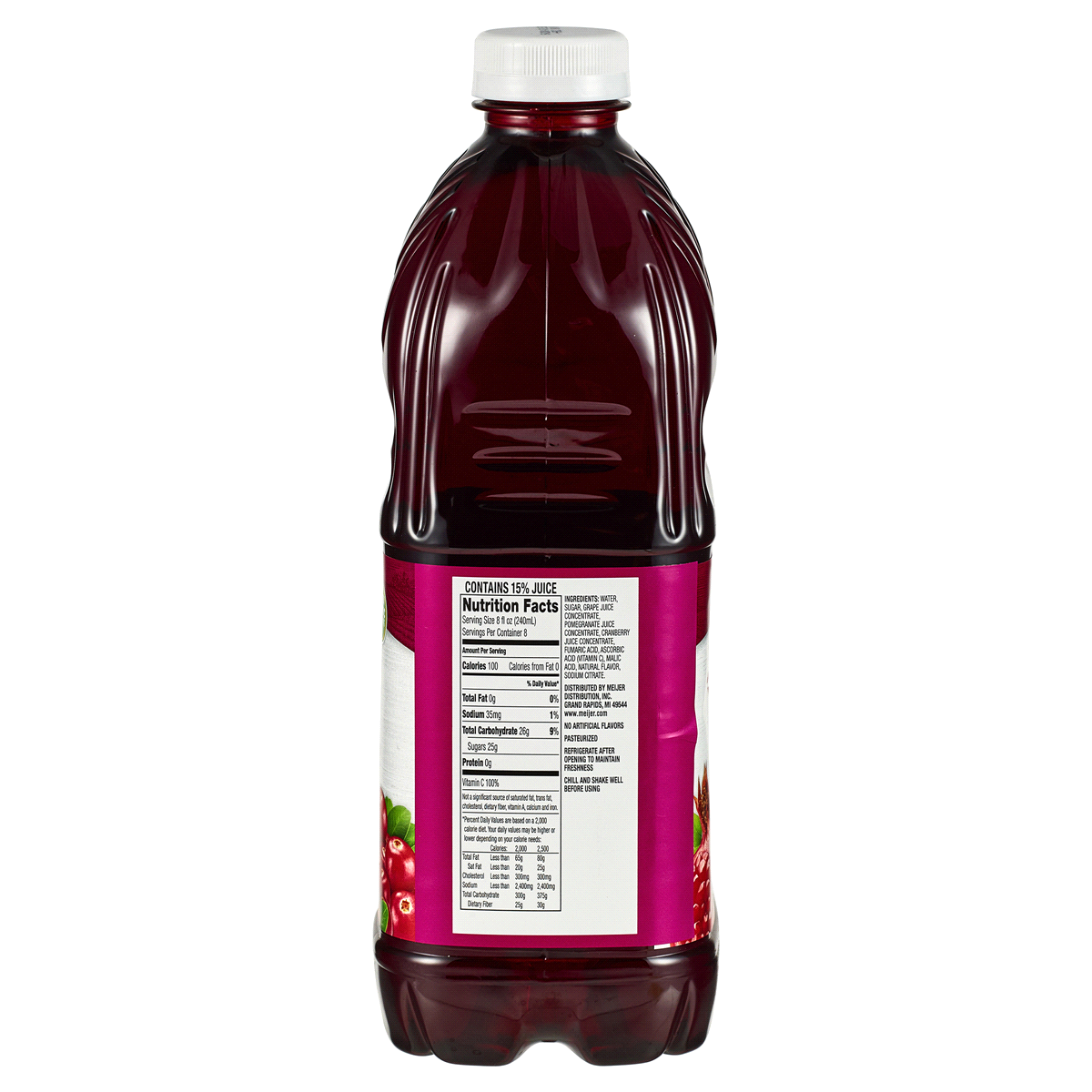 slide 2 of 3, Meijer Cranberry Pomegranate Juice Cocktail, 64 oz