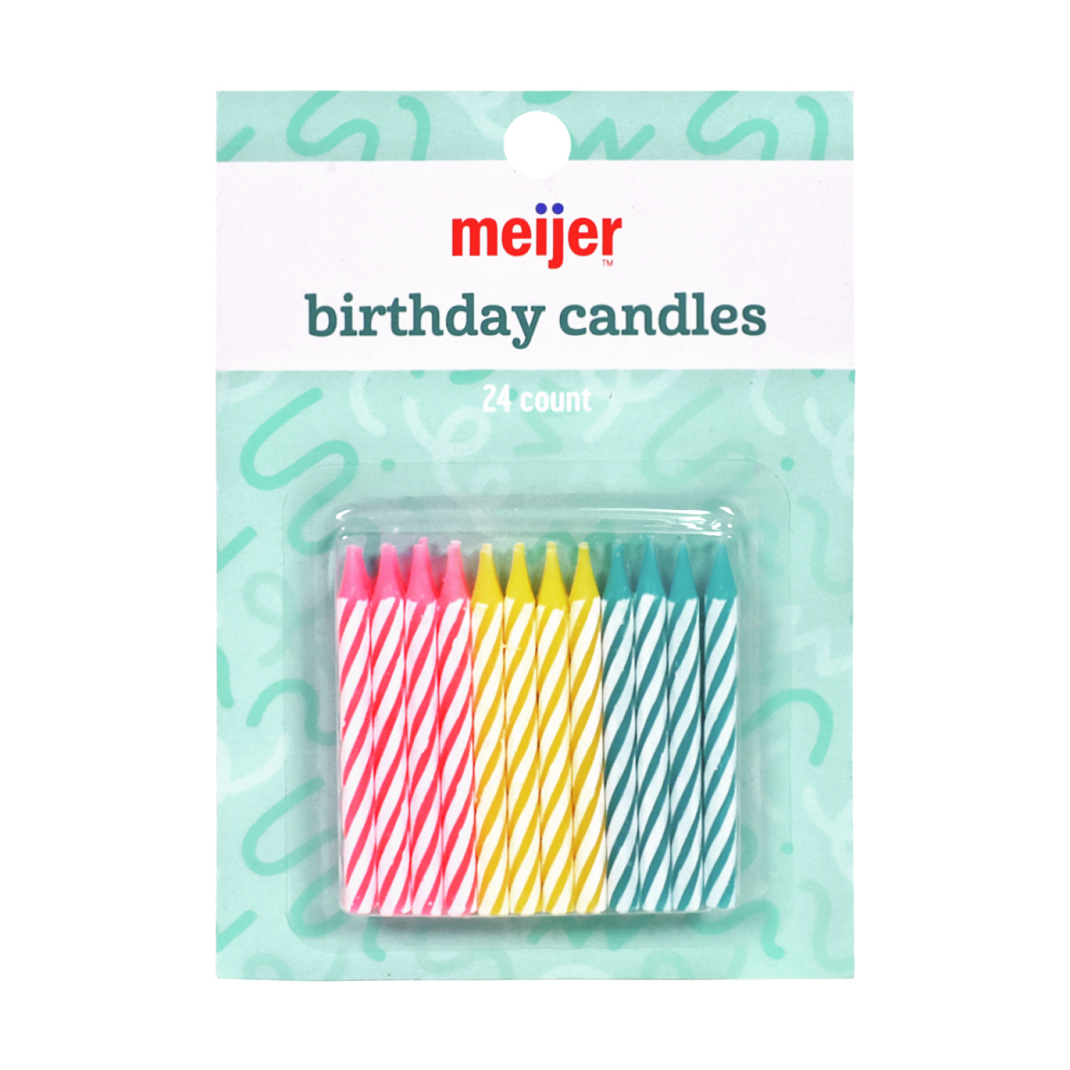 slide 1 of 2, Meijer Spiral Birthday Candles, 24 ct