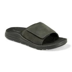 Falls Creek Mens' Adjustable Slide Sandals, Sandal, Black, Medium