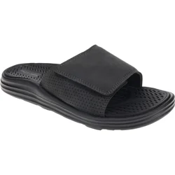Falls Creek Mens' Adjustable Slide Sandals, Black, X Large