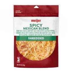 Meijer Spicy Mexican Blend Shredded Cheese, 8 Oz