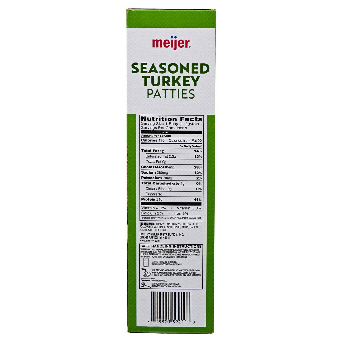 slide 25 of 29, Meijer Seasoned Turkey Patties, 8 Count, 8 ct