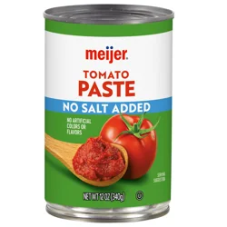 Meijer No Salt Added Tomato Paste, 12 Oz
