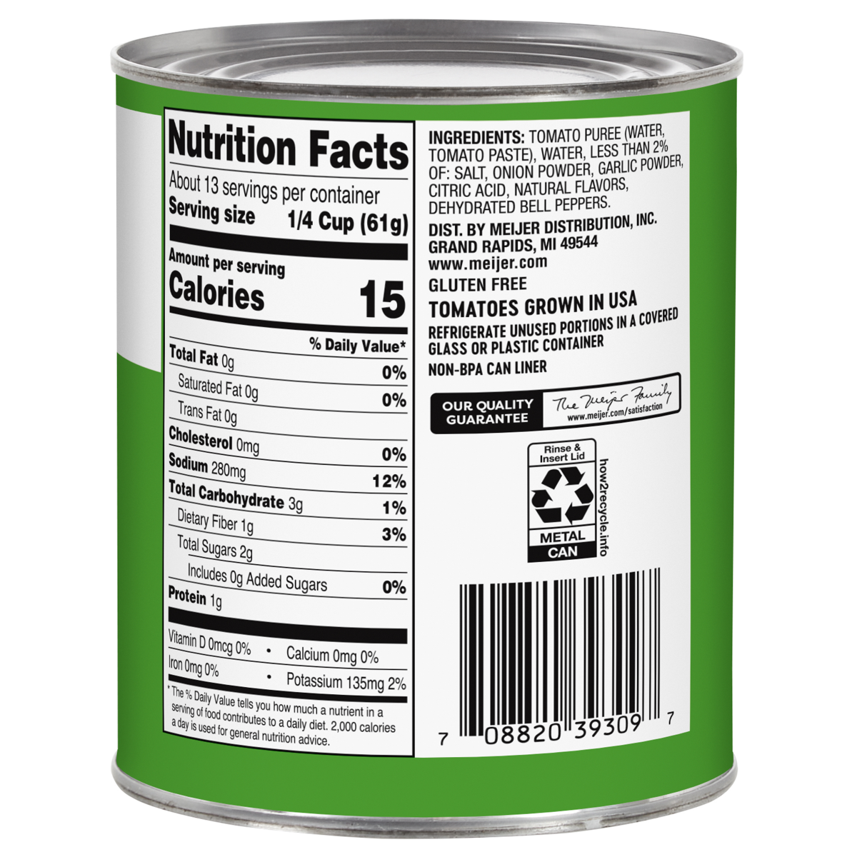 slide 2 of 2, Meijer Tomato Sauce, 29 oz