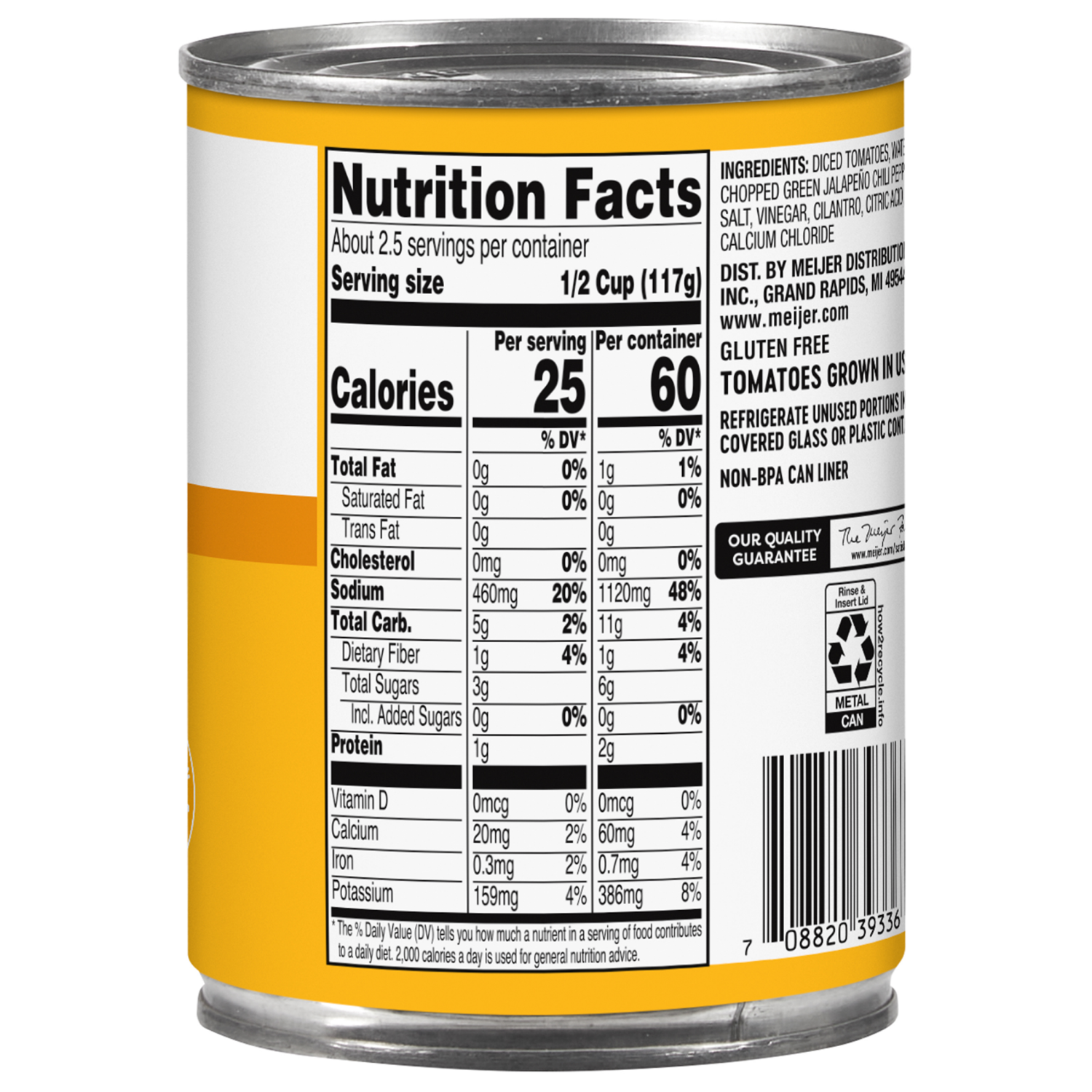 slide 2 of 3, Meijer Original Diced Tomatoes & Green Chilis, 10 oz
