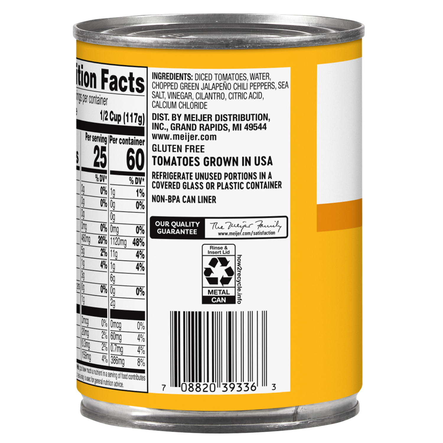 slide 3 of 3, Meijer Original Diced Tomatoes & Green Chilis, 10 oz