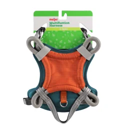 Meijer Multifunction Dog Harness Green/orange, Xs