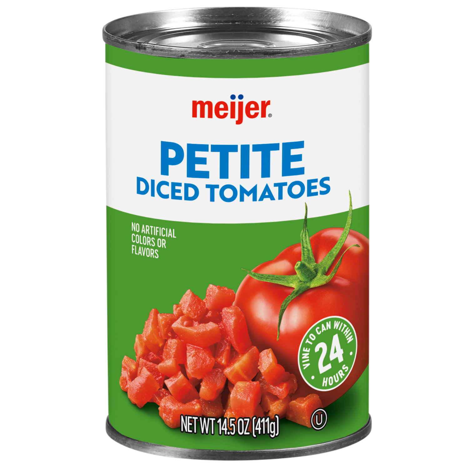slide 1 of 2, Meijer Diced Petite Tomatoes, 14.5 oz