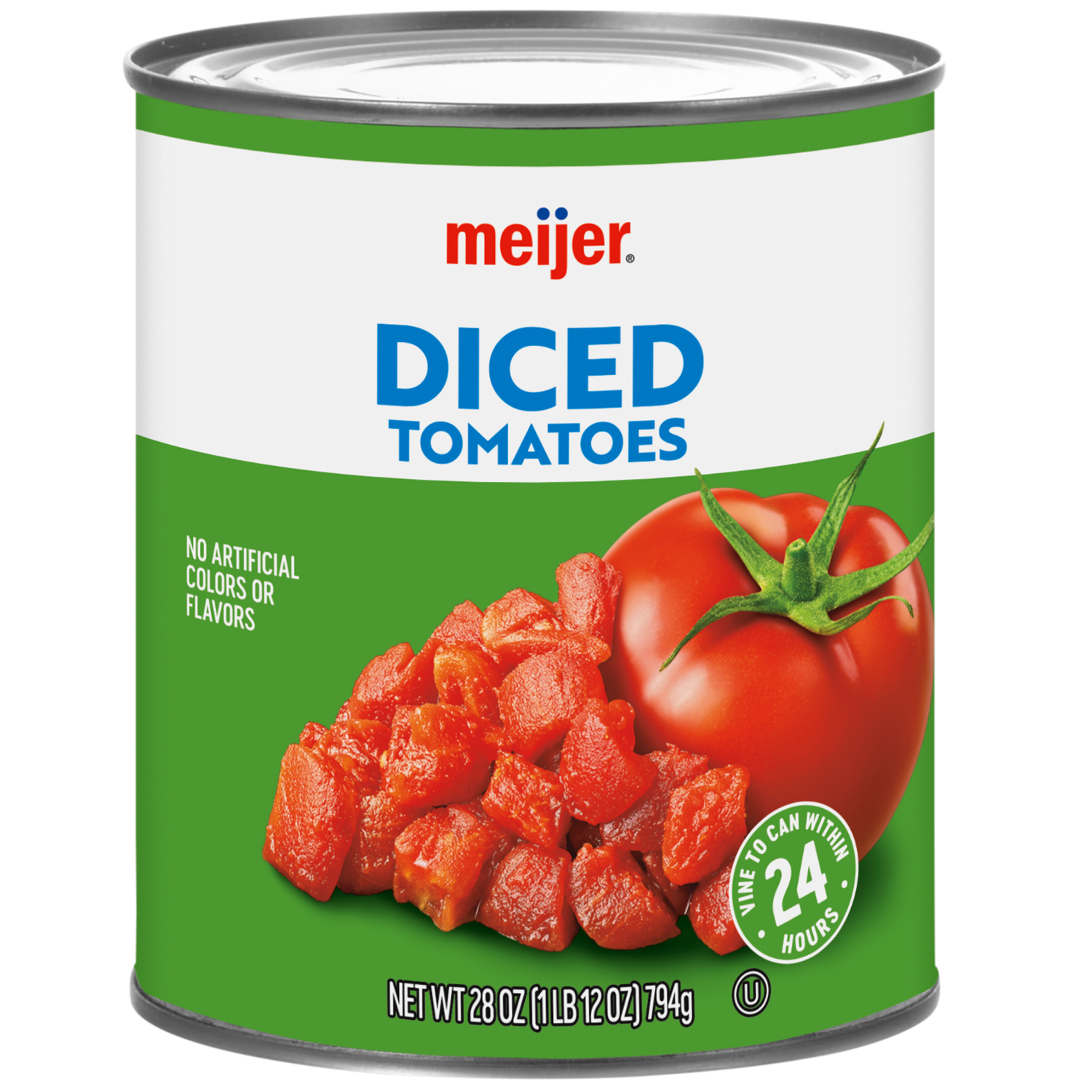slide 1 of 2, Meijer Diced Tomatoes, 28 oz
