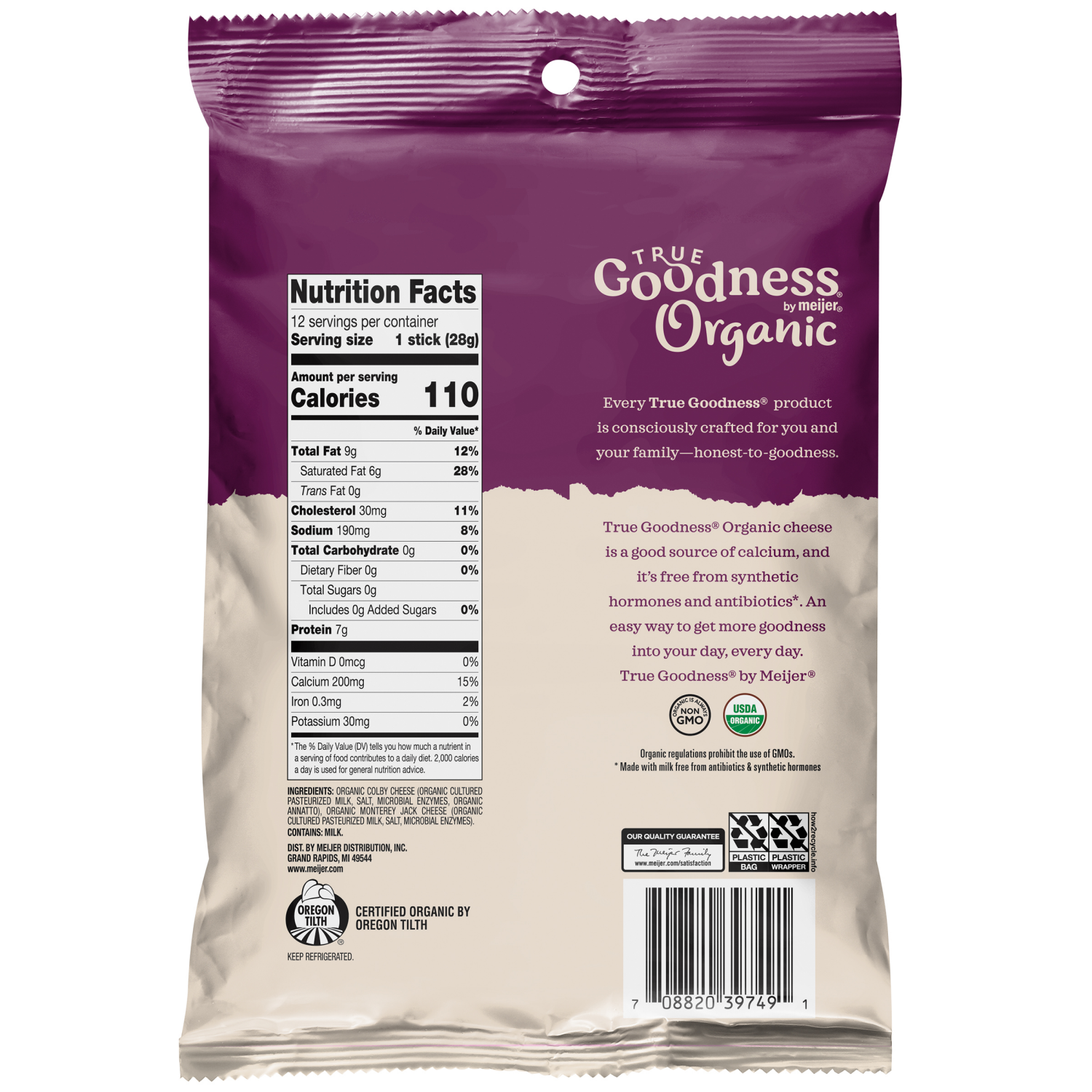 slide 2 of 2, True Goodness Colby Jack Cheese Sticks, 12 oz