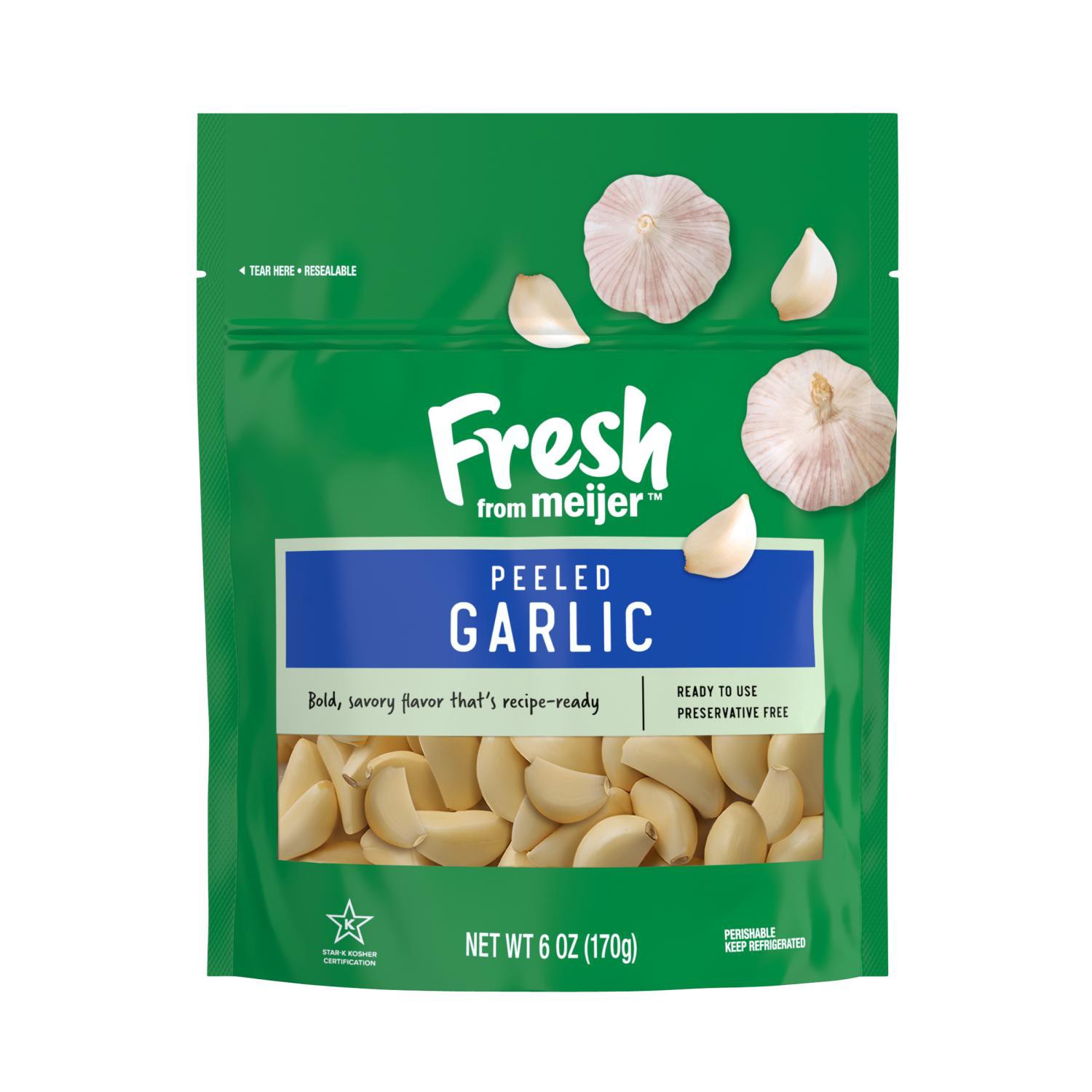 slide 1 of 3, Peeled Garlic, 6 Oz, 6 oz