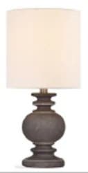 ROOM & RETREAT RR BROWN CERAMIC ACCENT LAMP