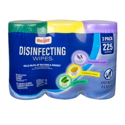 Meijer Disinfecting Wipes Multipack, 1 Fresh,1 Lemon And 1 Lavender, 75 Ct. Each