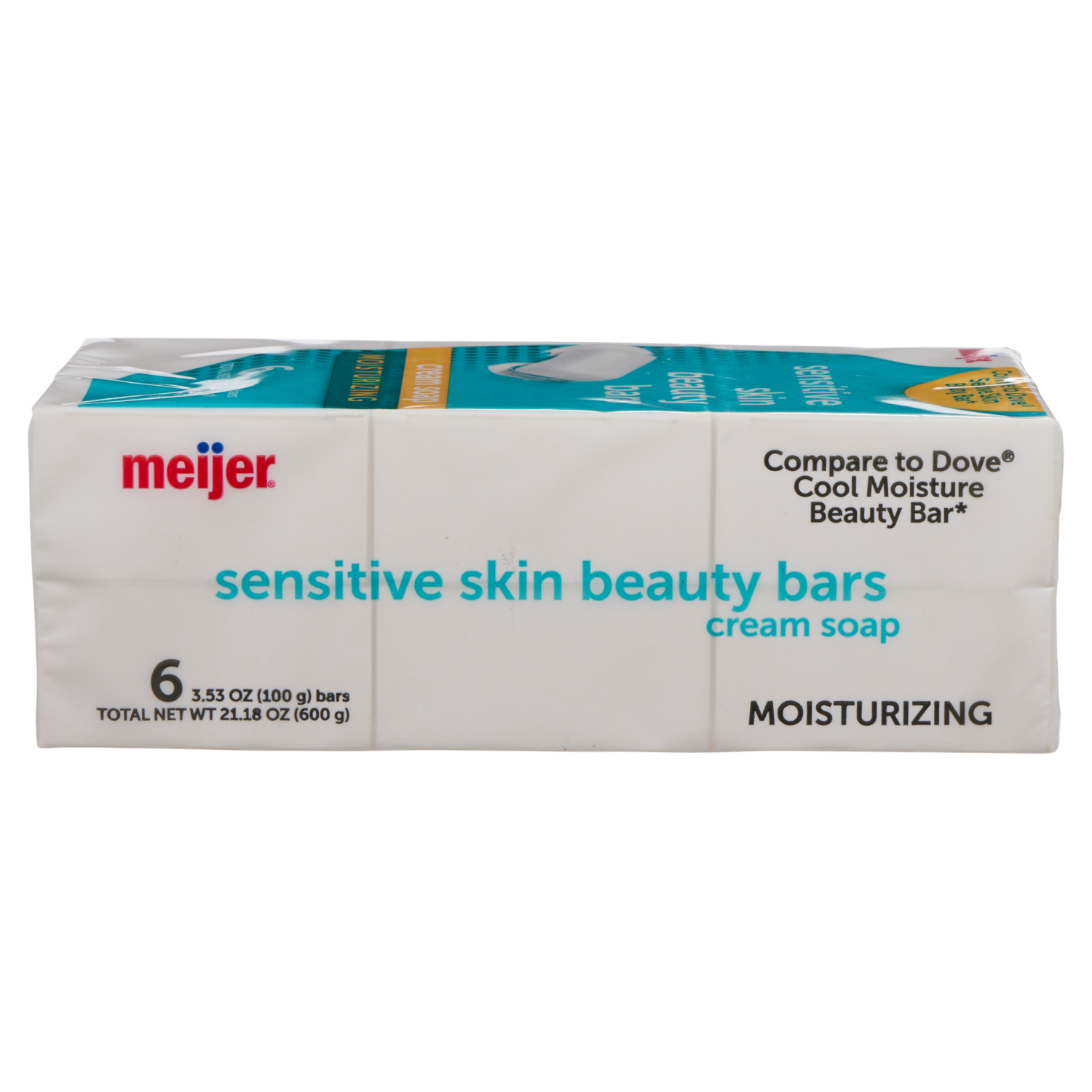 slide 7 of 7, Meijer Sensitive Skin Beauty Bar Soap, 6 ct, 21.18 oz, 6 ct