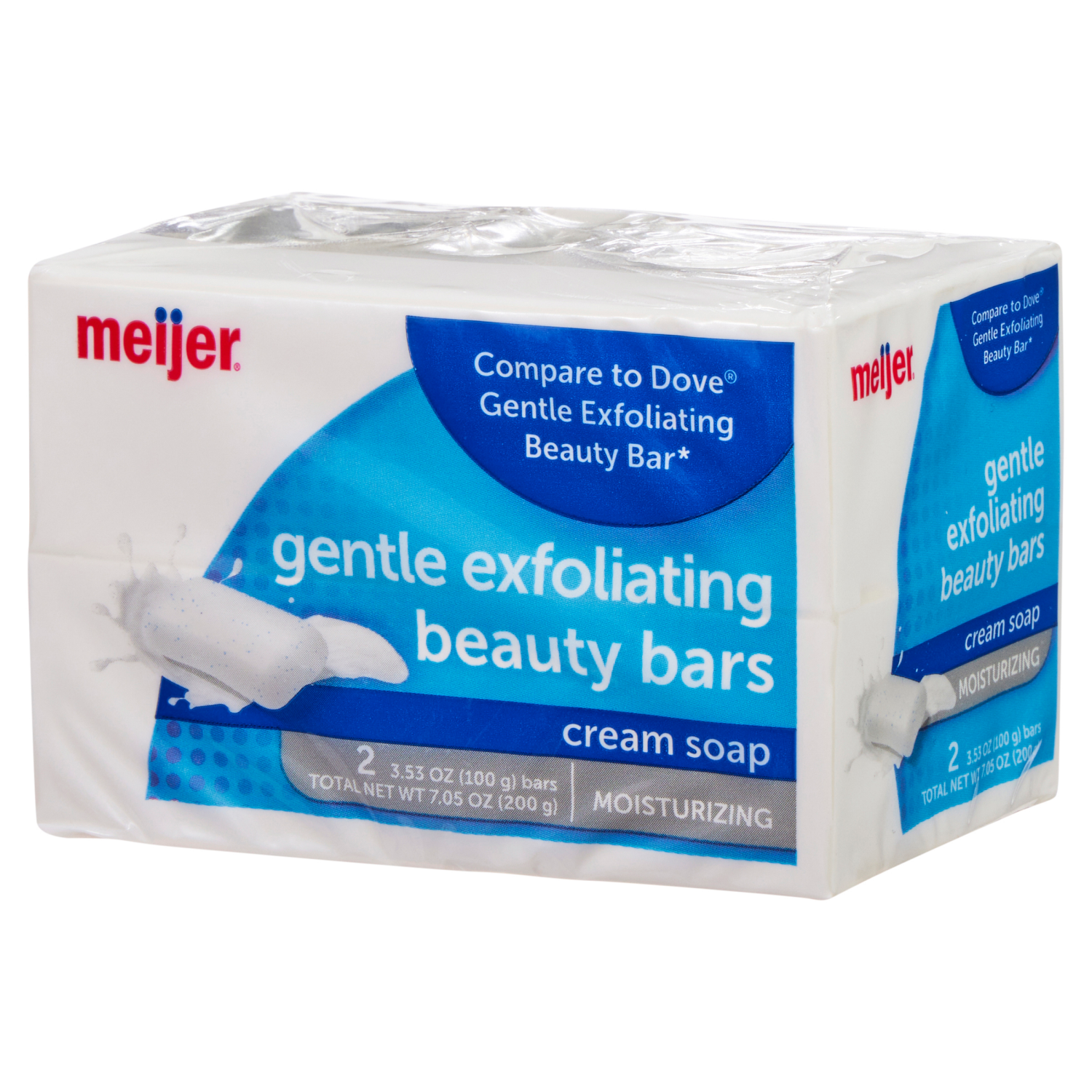 slide 4 of 4, Meijer Gentle Exfoliating Beauty Bar Soap, 2 ct