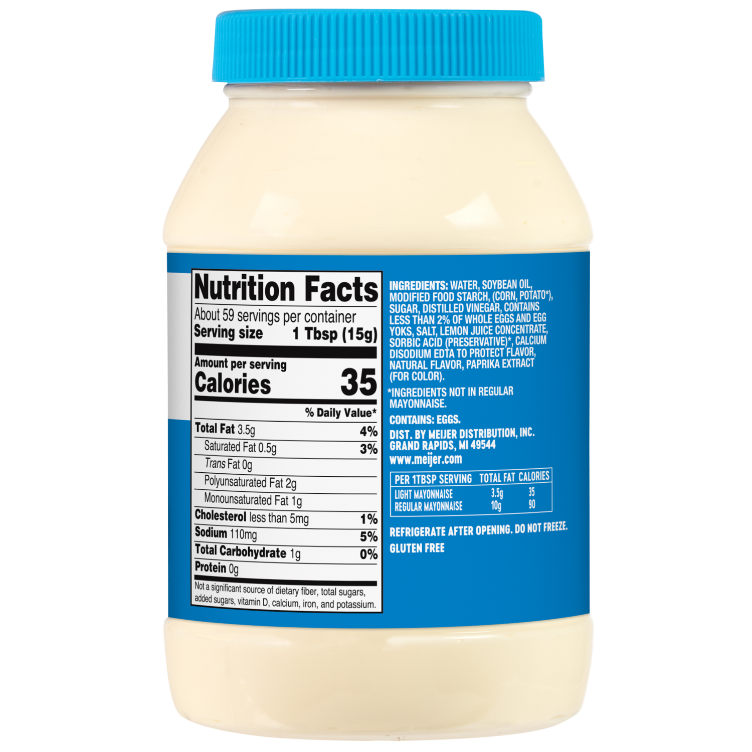 slide 3 of 3, Meijer Lite Mayonnaise, 30 oz